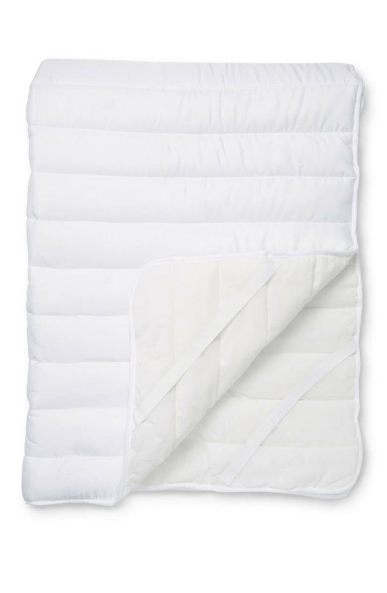 ELLA JAYNE HOME Big & Soft Fiber Bed Cal King Mattress Pad - 72"x84", Main, color, White