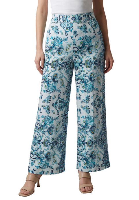 Plus Size Printed Wide Leg Pant