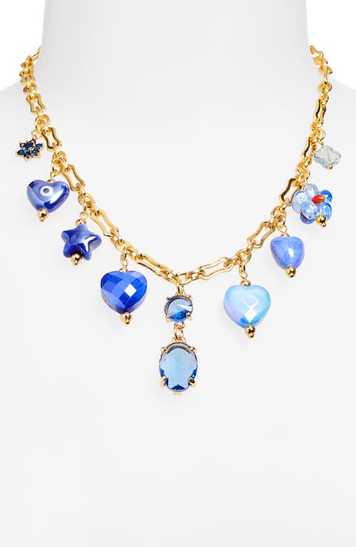 Eye Candy Los Angeles Aria Mix Cut Crystal Charm Collar Necklace In Multi