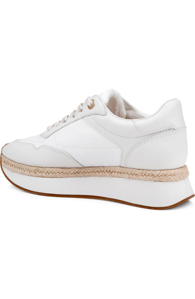 L'AGENCE Ivone Platform Sneaker, Alternate, color, White Leather