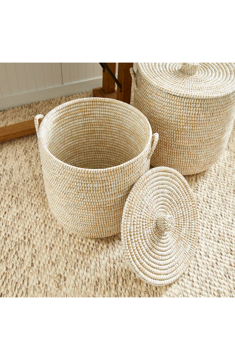 Napa Home & Garden Rivergrass Hamper Baskets With Lids Set of 2, Alternate, color,