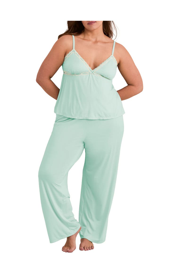Eloisa Tank Top & Pants Pajama Set, Main, color, Light green