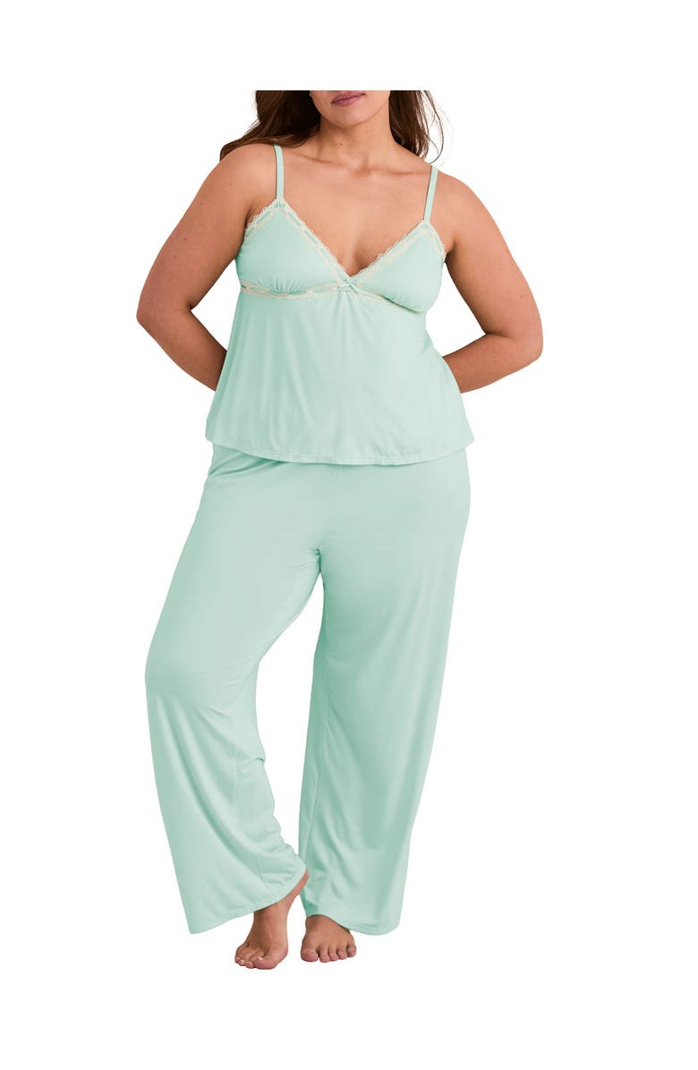 Adore Me Eloisa Tank Top & Pants Pajama Set, Main, color, Light Green