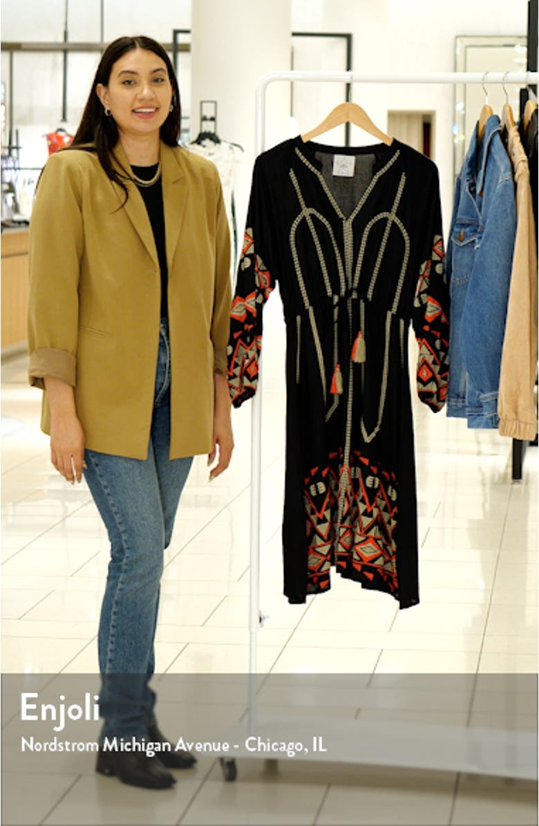 Bryant Embroidered Long Sleeve Dress, sales video thumbnail