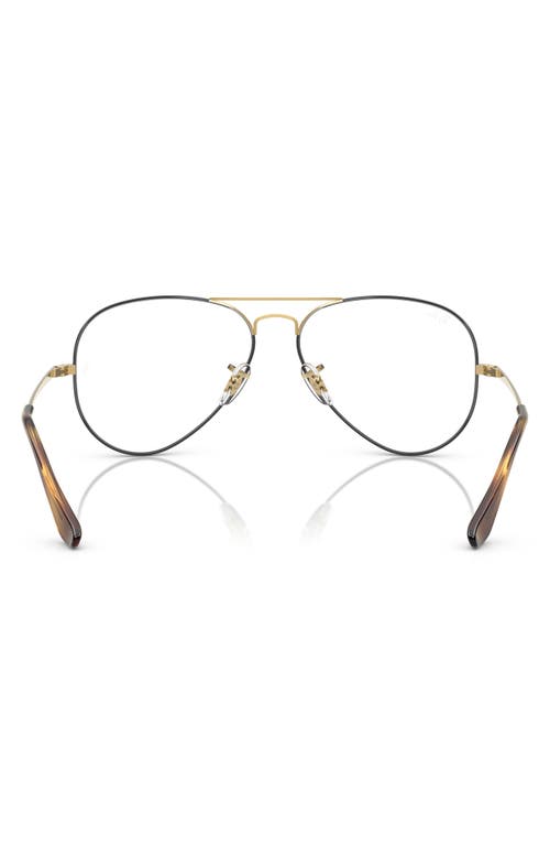 Ray Ban Ray-ban 55mm Optical Glasses In Gold Havana
