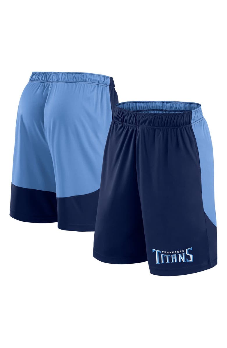 FANATICS Men's Fanatics Navy/Light Blue Tennessee Titans Launch Shorts, Main, color, Navy