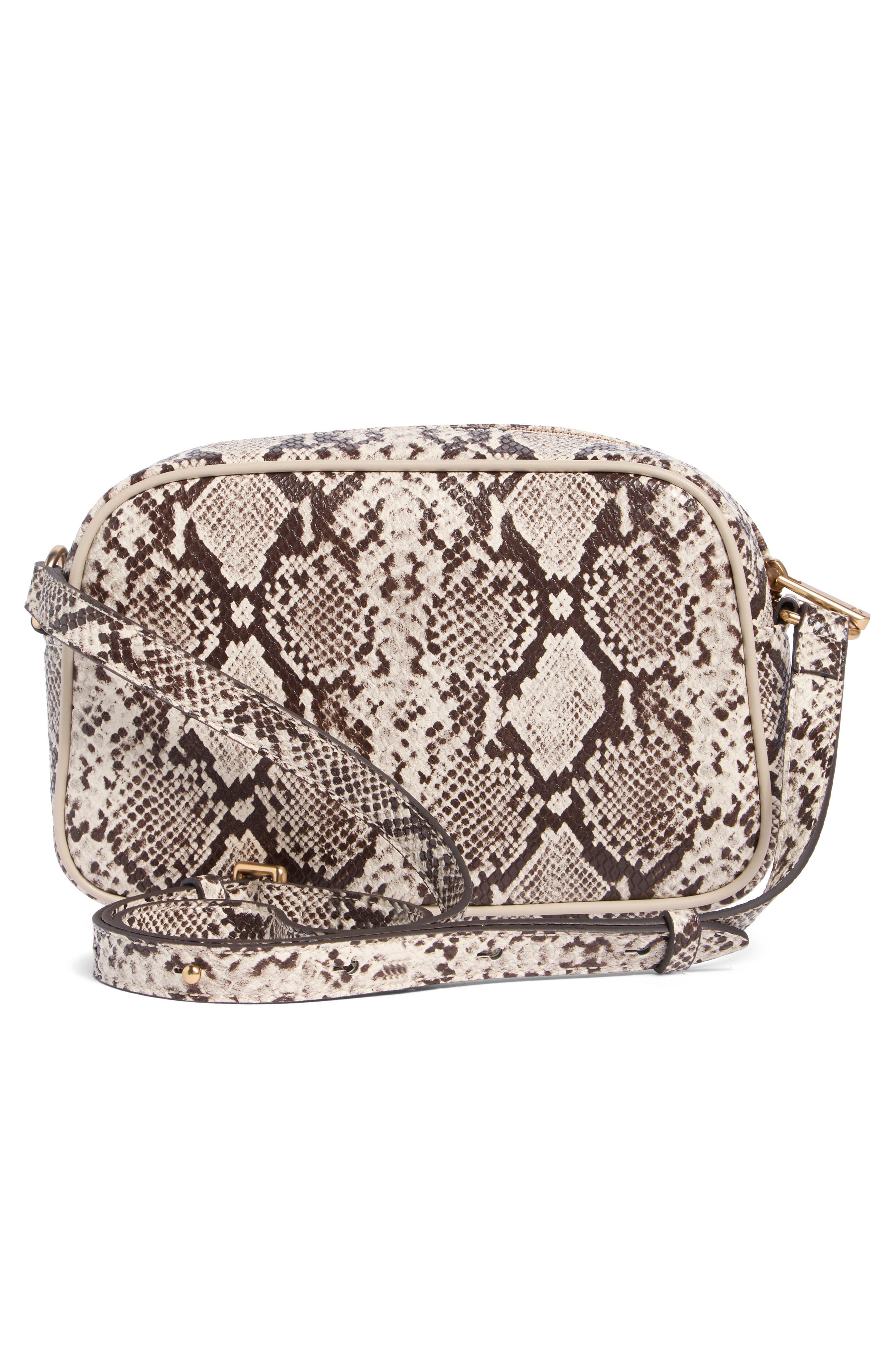 Sam Edelman Loraine Camera Bag, Alternate, color, Ivory Snake