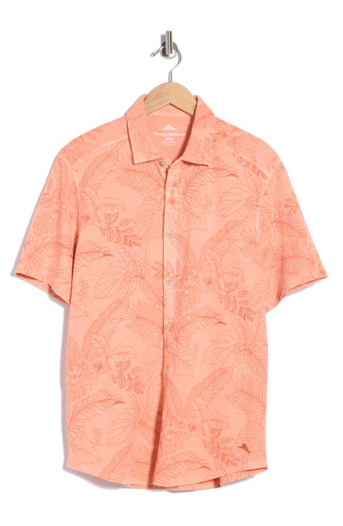 Floral Short Sleeve Button-Up Shirt