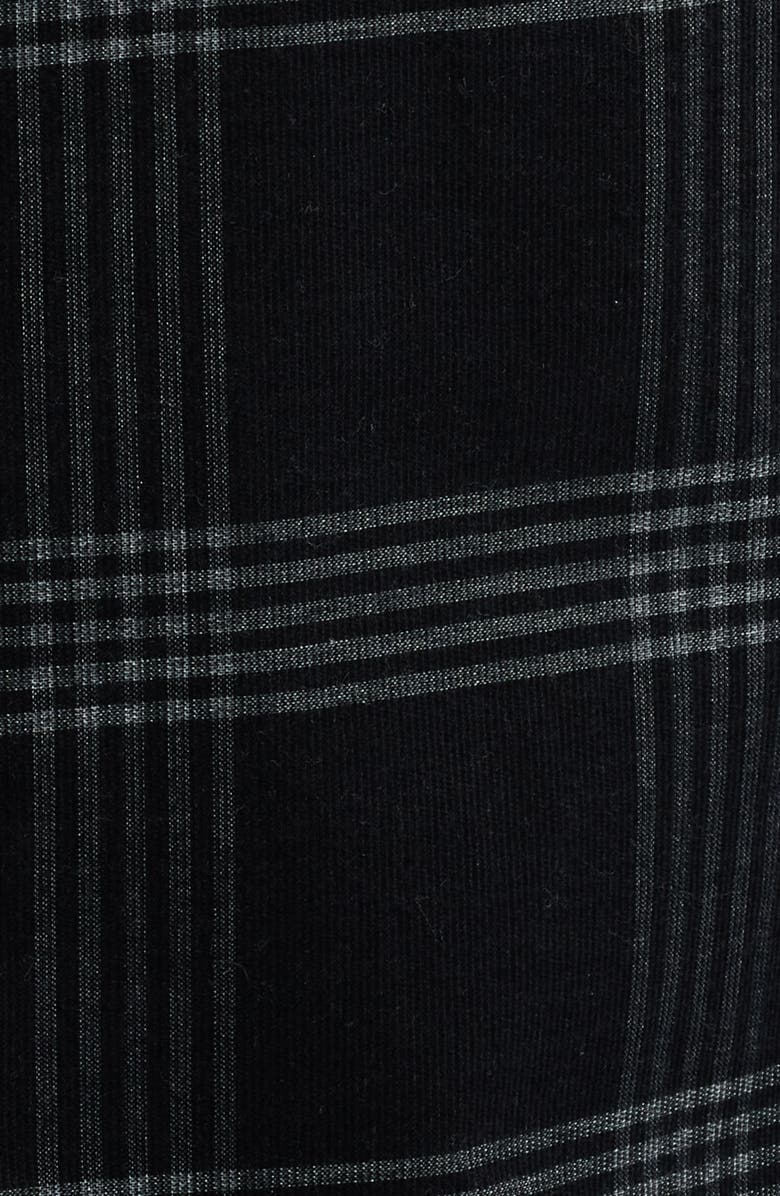 Vince Plaid Corduroy Button-Up Shirt, Alternate, color, Black/Off White