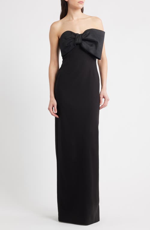 Likely Minka Strapless Column Gown In Black