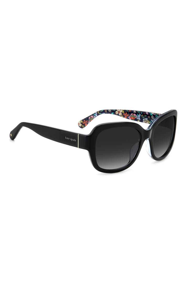 Kate Spade New York laynes 55mm gradient sunglasses, Alternate, color, Black/ Grey Shaded