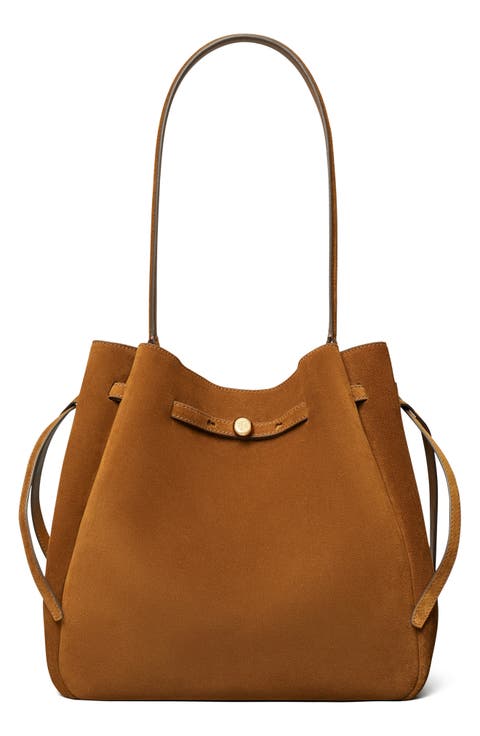 Large Romy Suede Bucket Bag