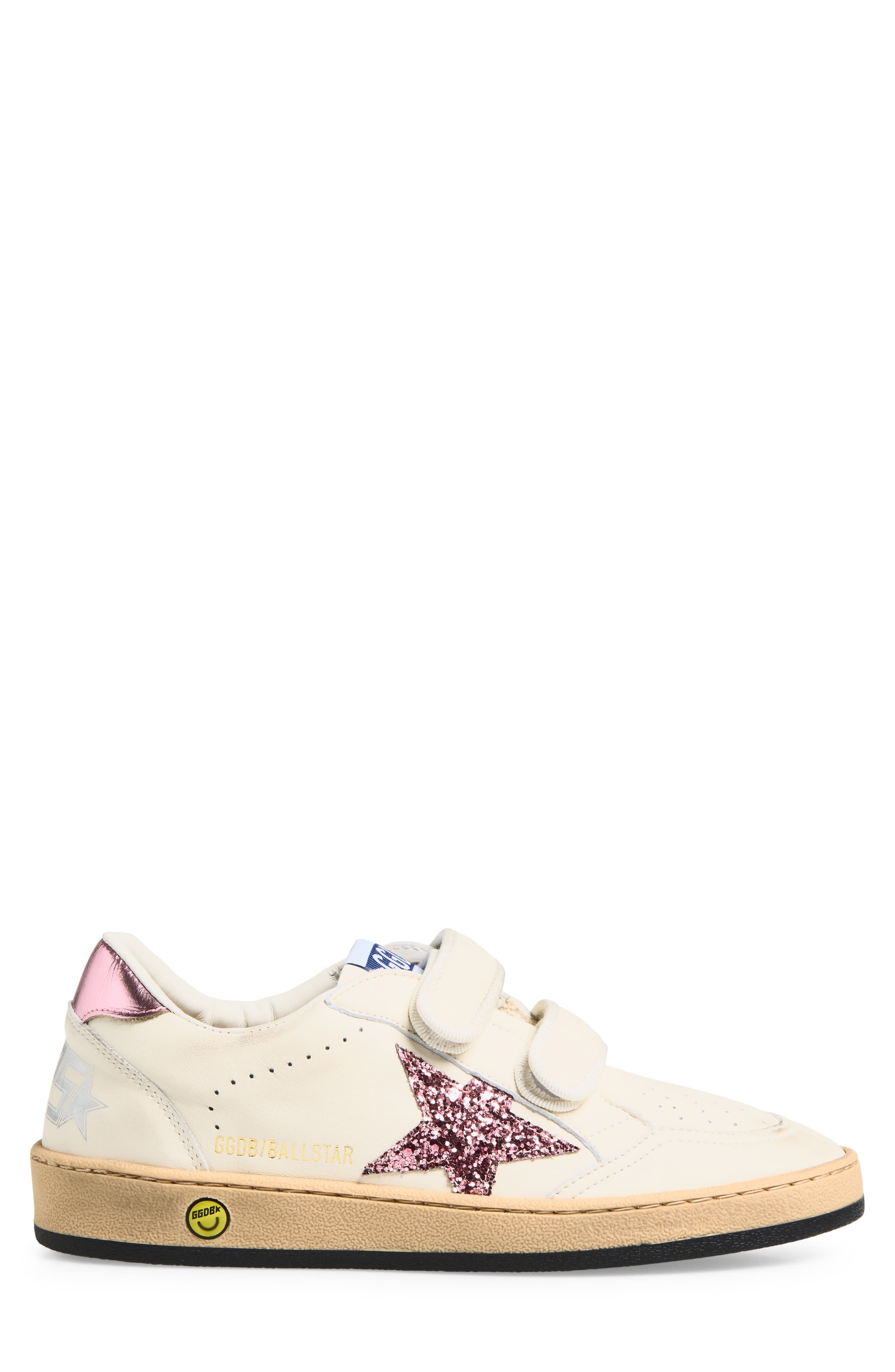 Golden Goose Kids' Ball Star Low Top Sneaker, Alternate, color, White/ Bubblegum/ Lilac