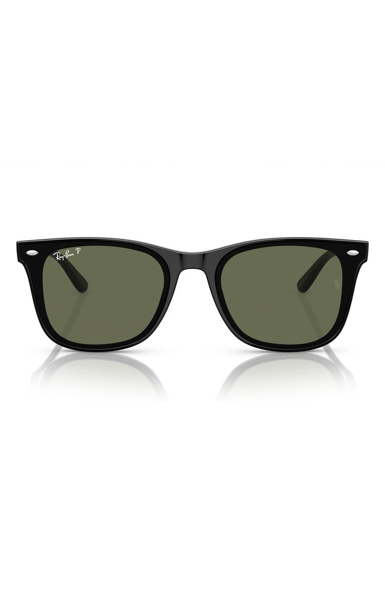Ray-Ban 65mm Polarized Oversize Square Sunglasses, Main, color, 