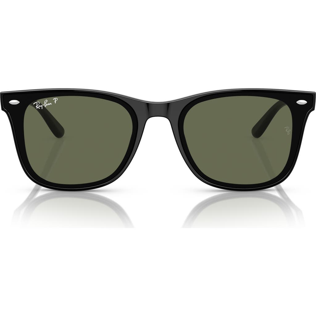 Ray-Ban 65mm Polarized Oversize Square Sunglasses in Black at Nordstrom