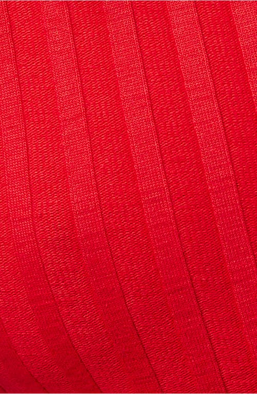 Shop Free People Tilly Rib Button-up Top In Tomato Puree