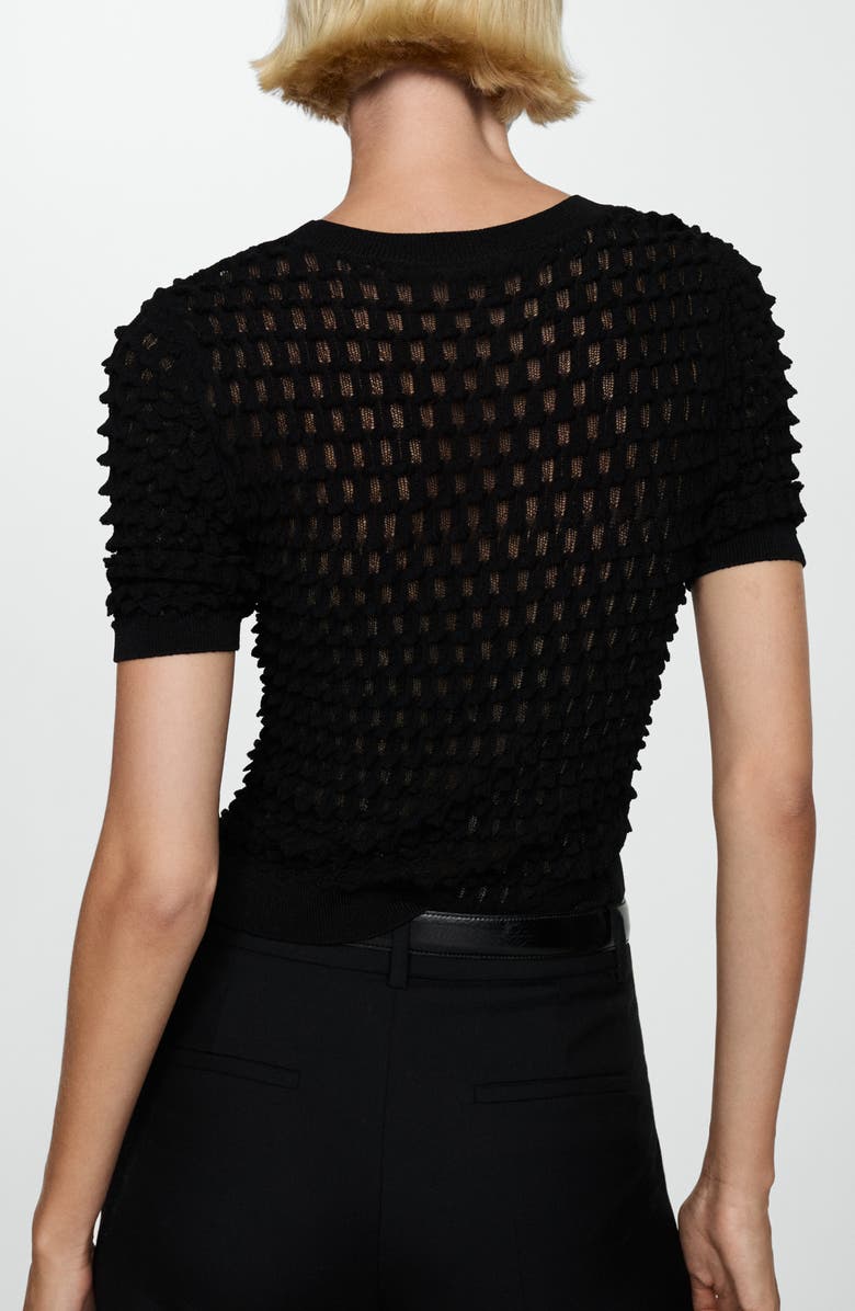 MANGO Textured Elbow Sleeve Sweater, Alternate, color, 