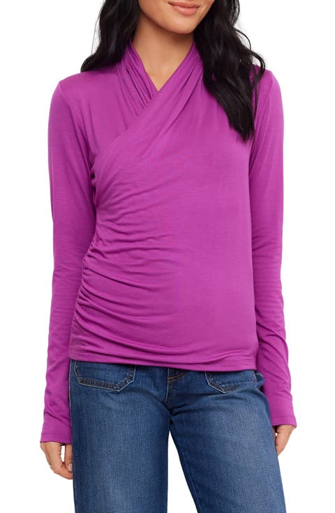 Crossover Side Shirred Top