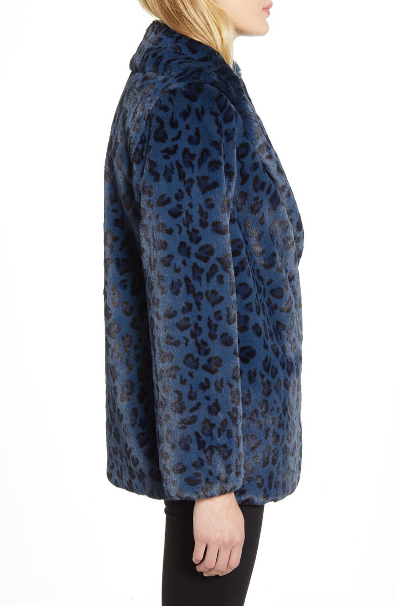Ted Baker London Faux Leopard Fur Jacket, Alternate, color, 