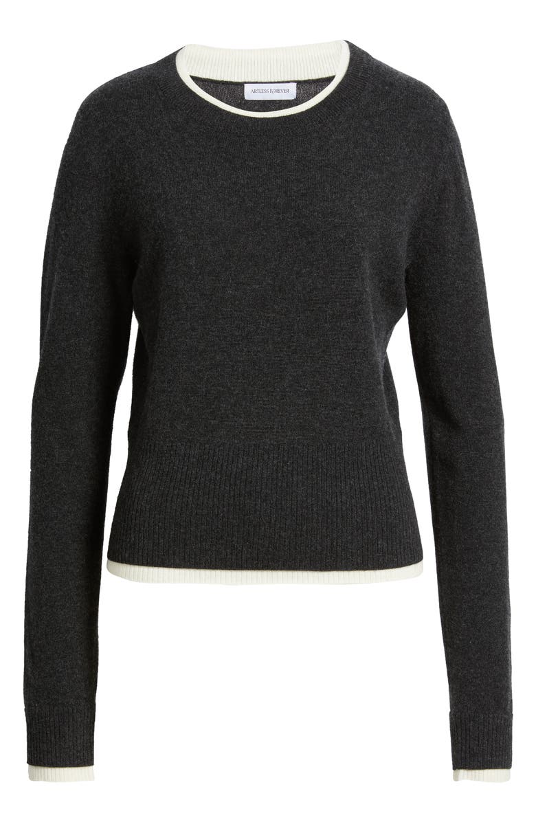 ARTLESS FOREVER Tove Layered Look Wool & Cashmere Sweater, Main, color, 