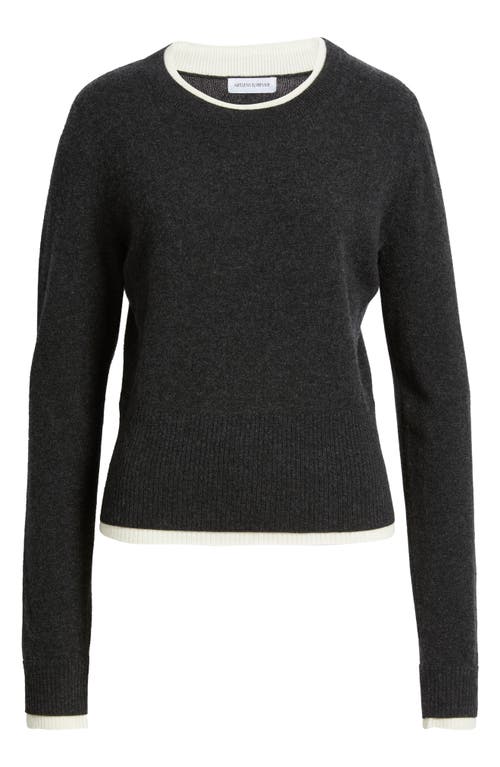 Artless Forever Tove Layered Look Wool & Cashmere Sweater In Gray