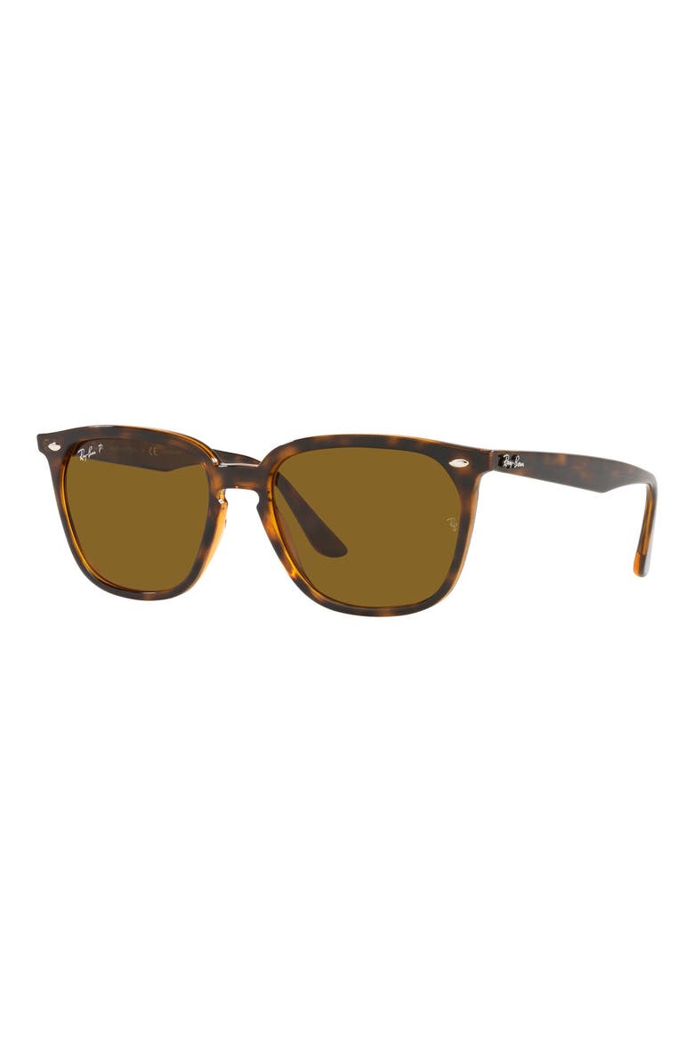 55mm Square Polarized Sunglasses, Alternate, color, HAVANA