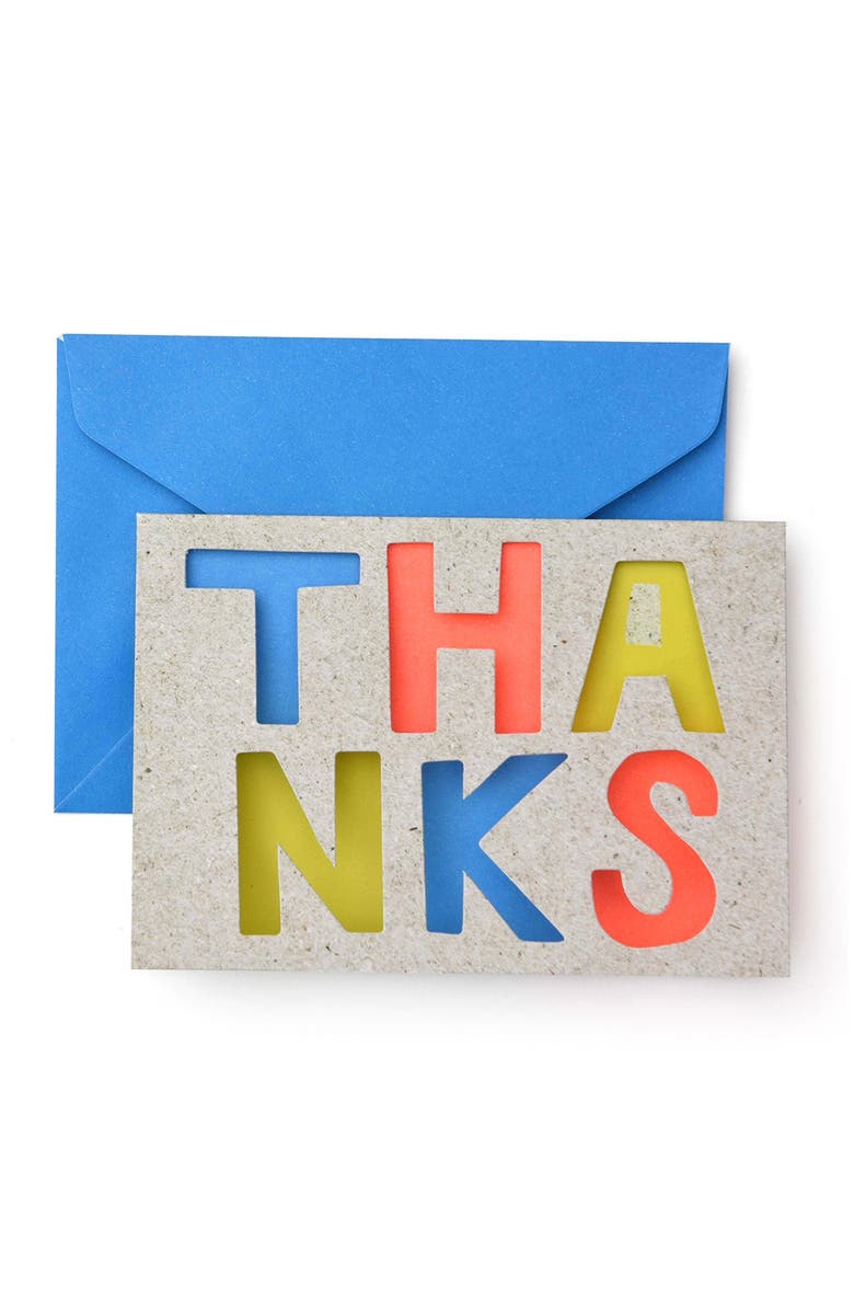 GARTNER STUDIOS Cutout Thank You Cards - 60-Count, Main, color, 
