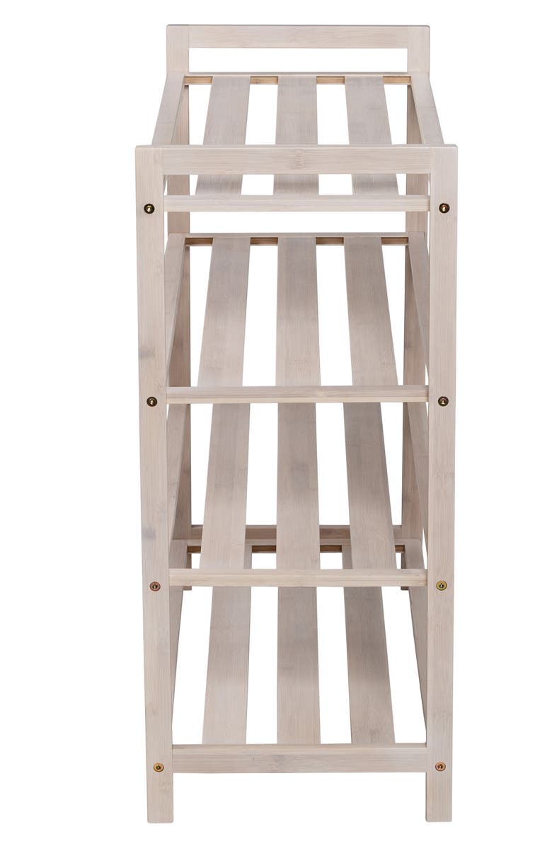 HONEY-CAN-DO 4-Tier Bamboo Shoe Rack, Alternate, color,