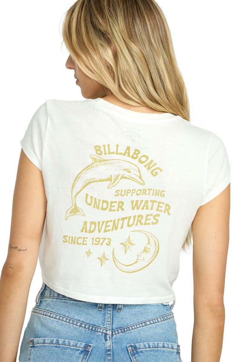 Billabong Sunshine Surf Cotton Graphic Baby Tee, Alternate, color, Salt Crystal
