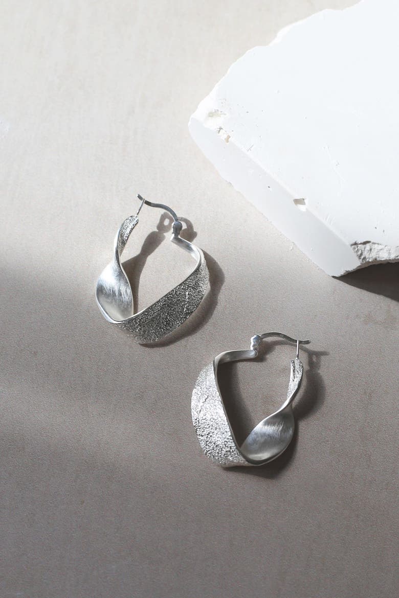 Praise Earrings, Alternate, color, Silver
