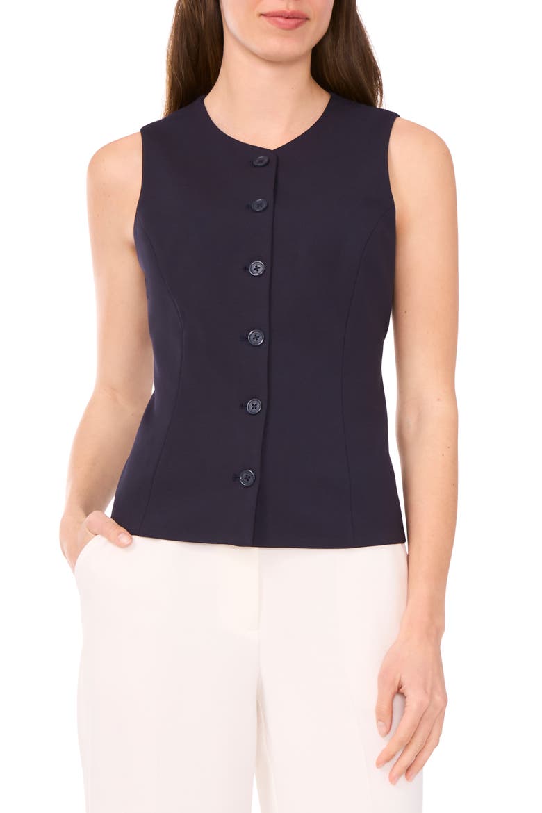 Button-Up Vest, Main, color, NAVY DEPTHS