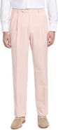 Berle Pleated Seersucker Cotton Dress Pants