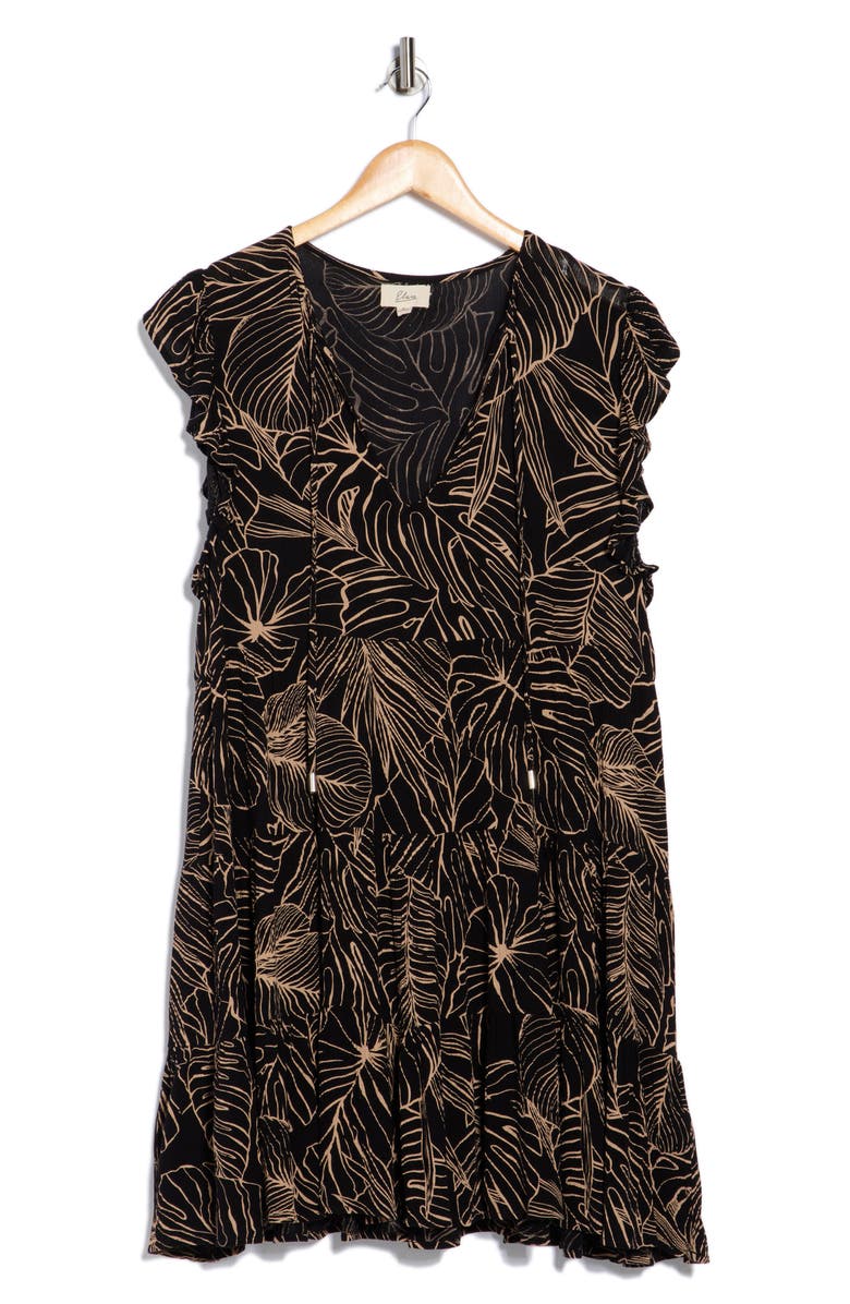 Elan Ruffle Tiered Cover-Up Dress, Alternate, color,