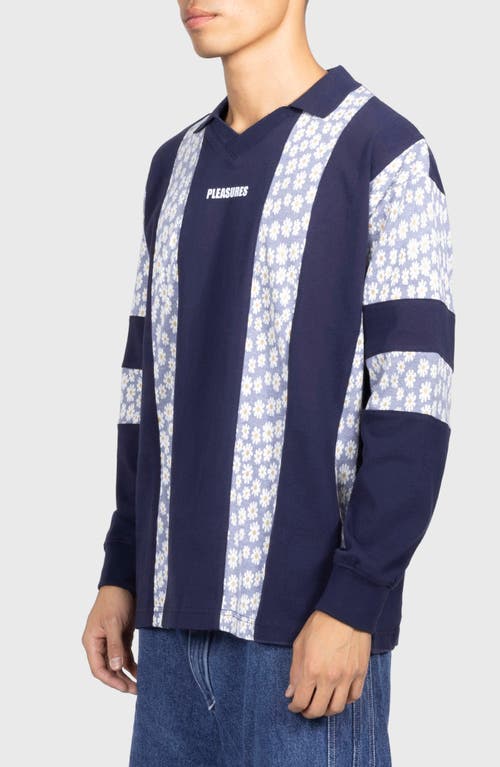 Pleasures Sounds Cotton Rugby Polo In Blue