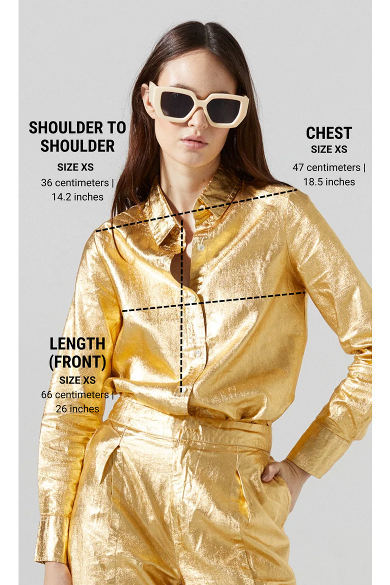 San Marino Metallic Linen Top, Alternate, color, Gold