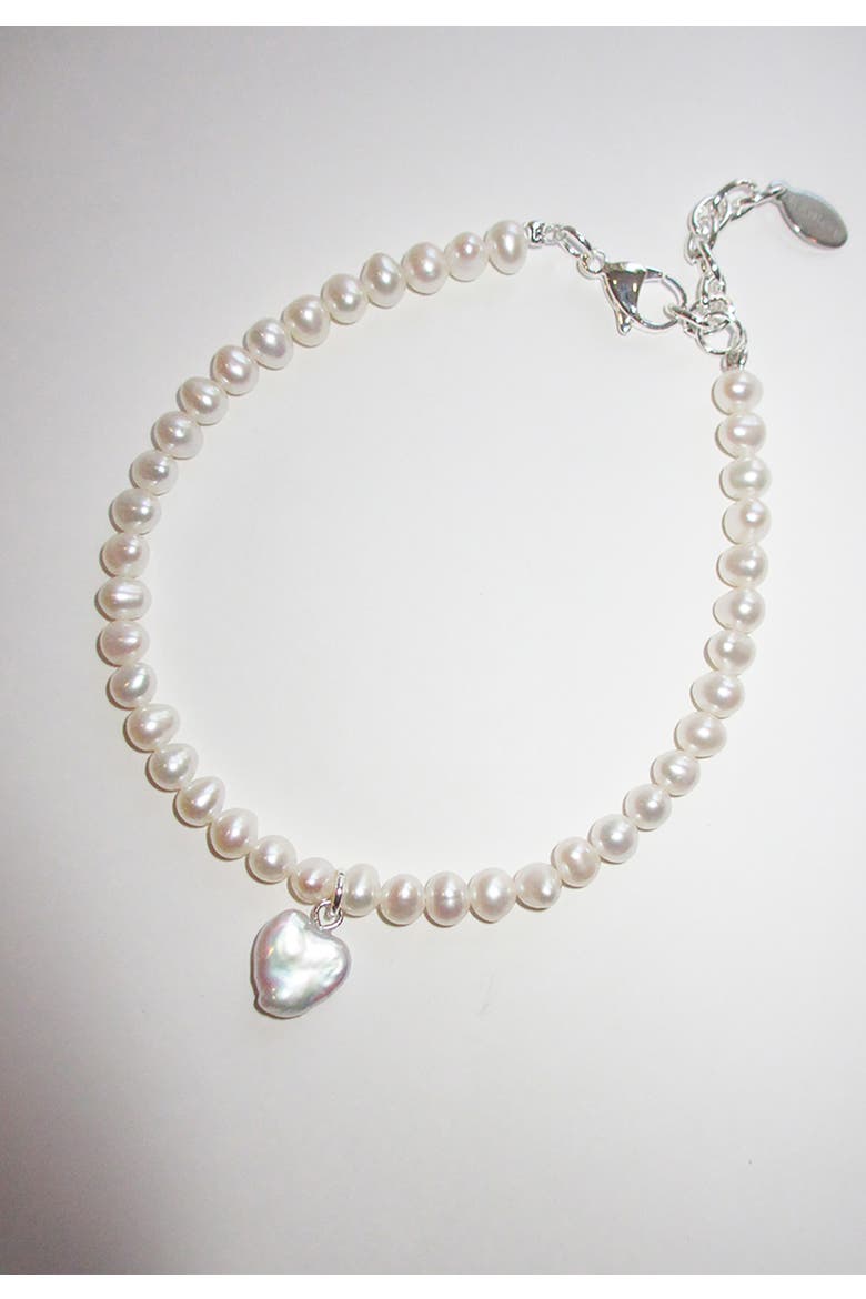 Amare Pearl Anklet, Main, color, White