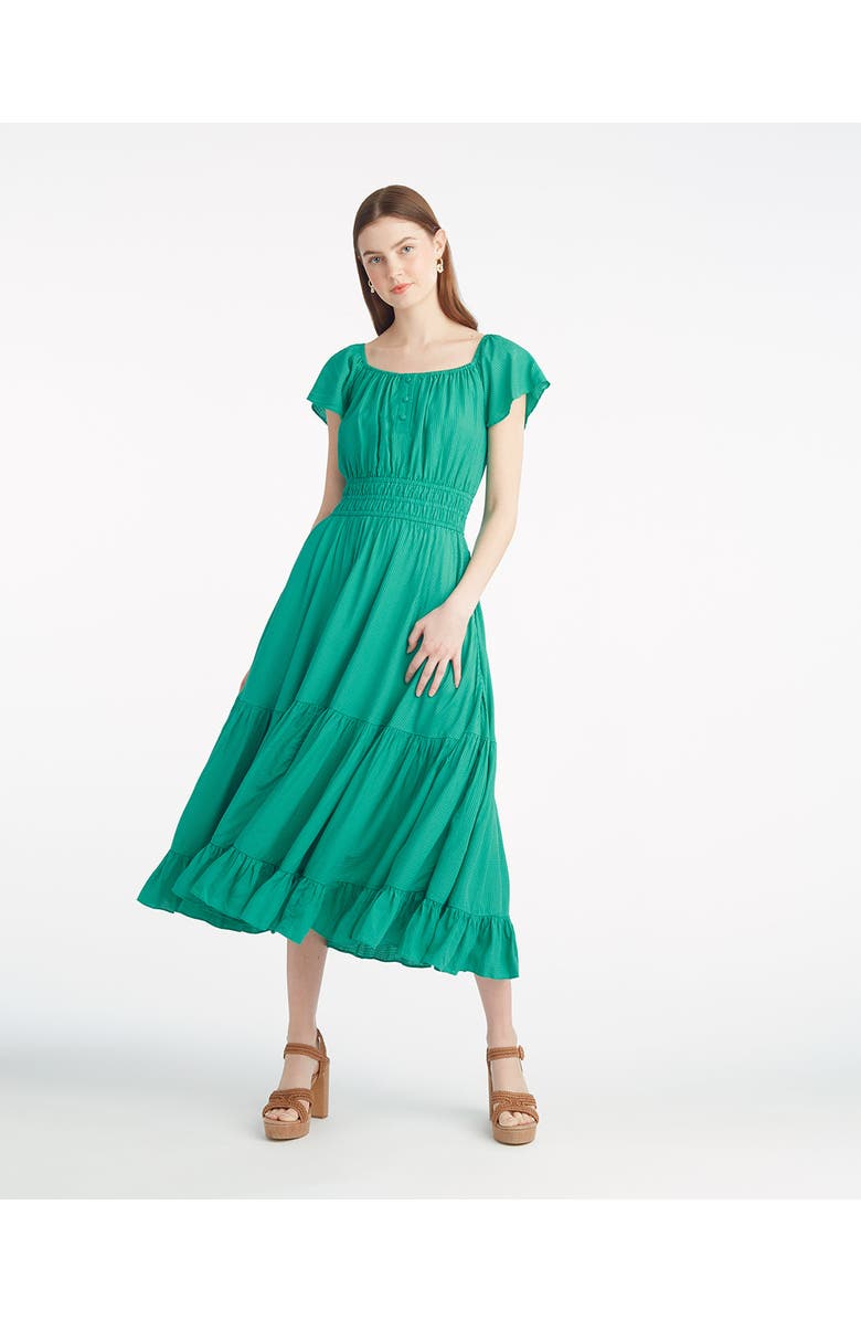 Draper James Berkeley Smocked Waist Midi Dress, Alternate, color, 