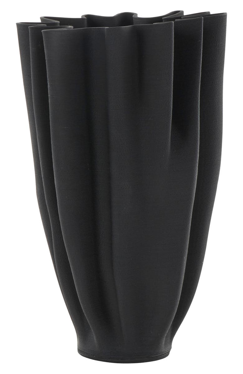 VIVIAN LUNE HOME Ceramic Vase, Alternate, color, Black