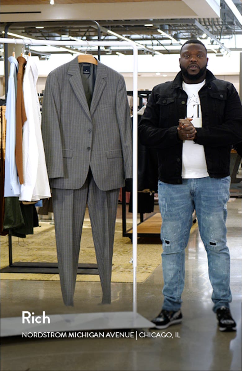 Norris Stripe Wool Suit, sales video thumbnail