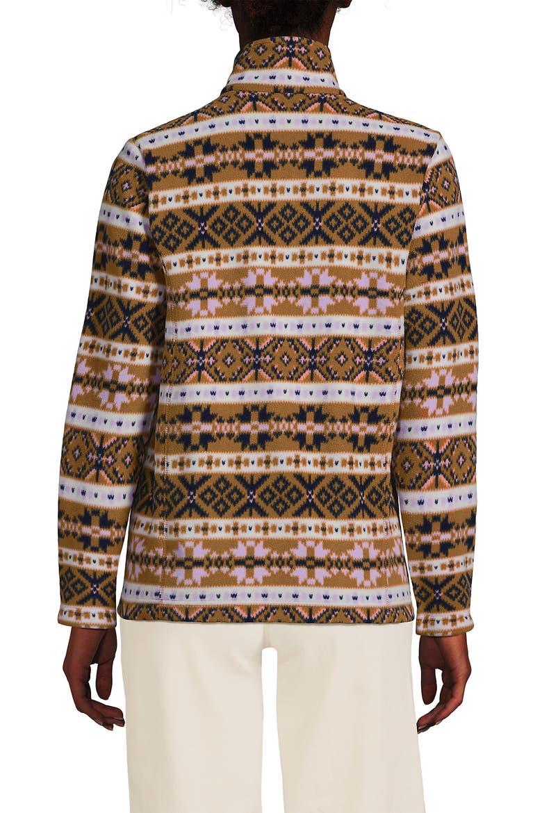 Anyweather Fleece Quarter Zip Pullover, Alternate, color, Lilac/Camel Fairisle