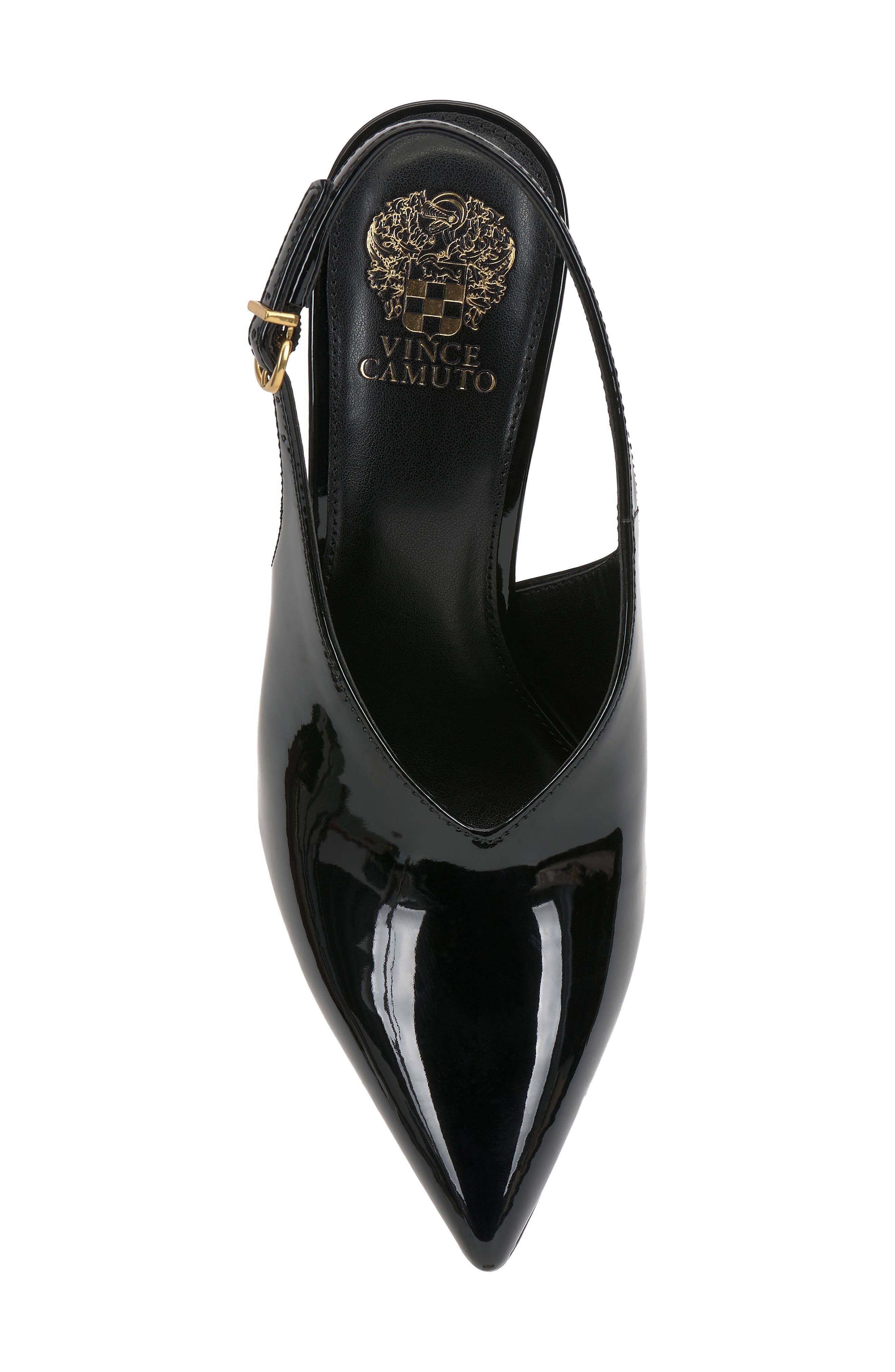 Vince Camuto Meristi Slingback Pointed Toe Wedge Pump, Alternate, color, Black