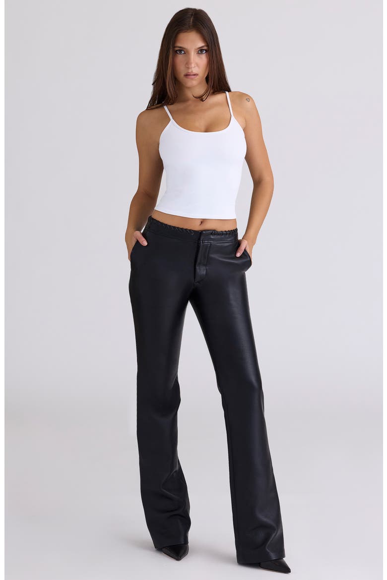 Adara Faux Leather Pants, Alternate, color, BLACK