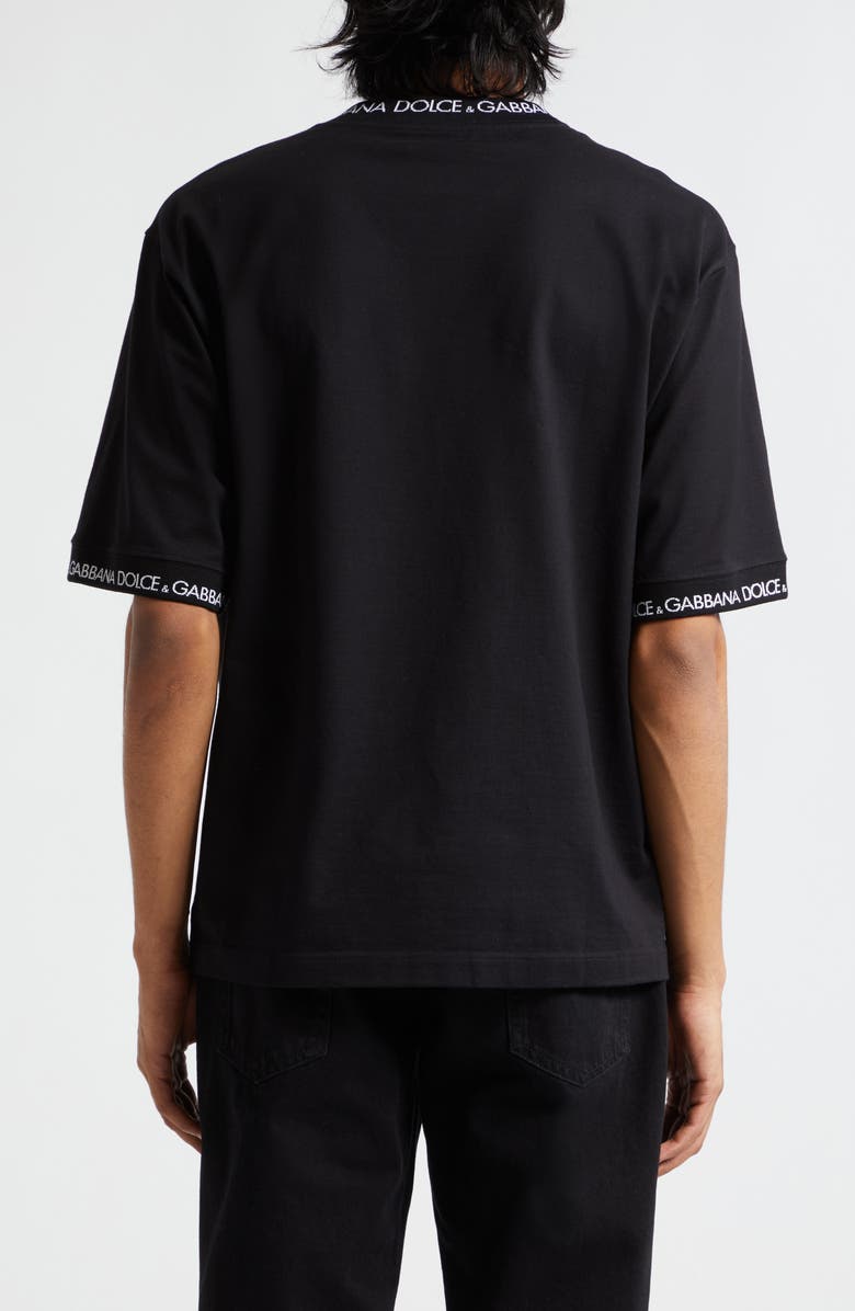 Dolce&Gabbana Logo Tape Oversize T-Shirt, Alternate, color, 
