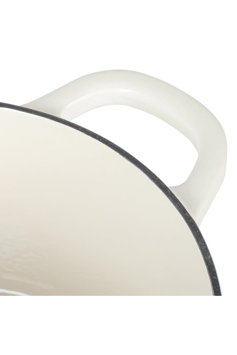 7 Quart Oval Enameled Cast Iron Dutch Oven, Alternate, color, White