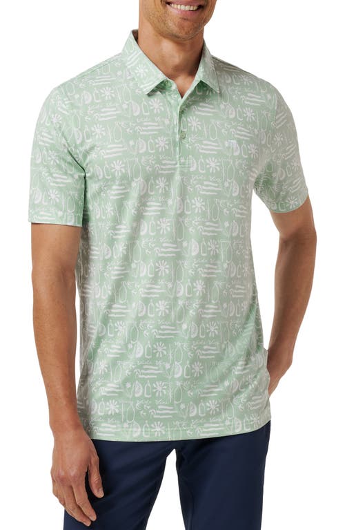 Travismathew Featherweight Cabana Polo In Green