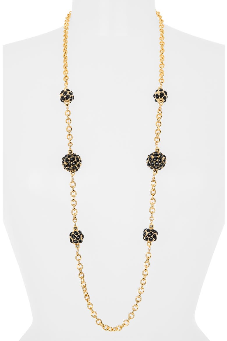 Station Chain Necklace, Alternate, color, GOLD