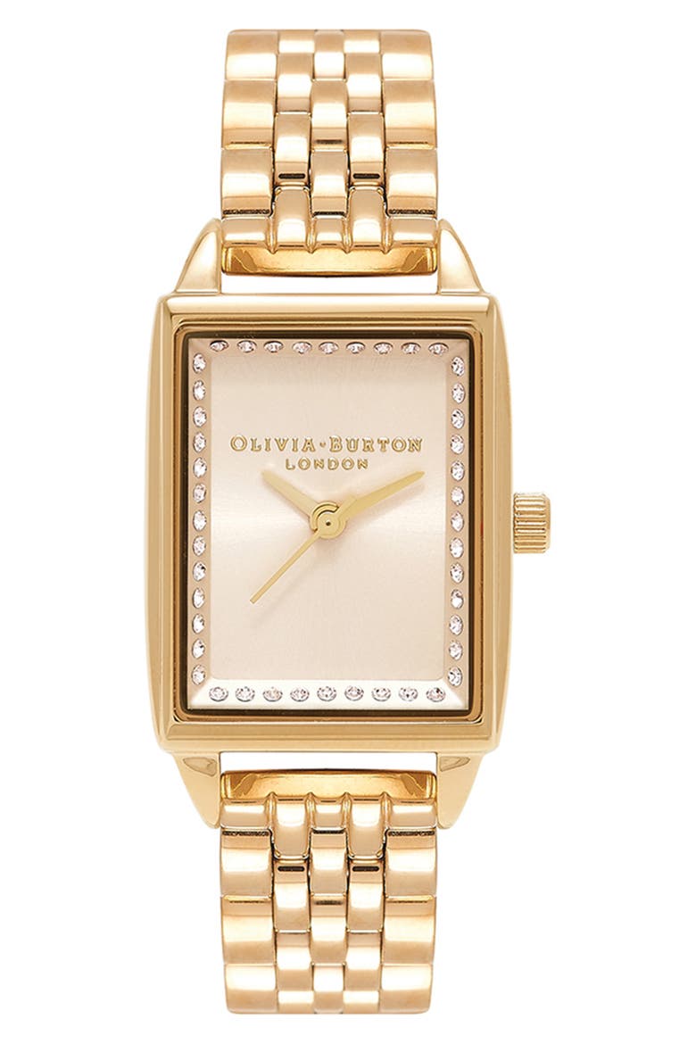 Classics Rectangular Bracelet Watch, 20mm, Main, color, GOLD