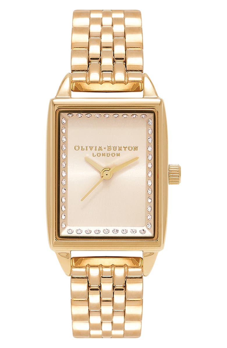 Olivia Burton Classics Rectangular Bracelet Watch, 20mm, Main, color,
