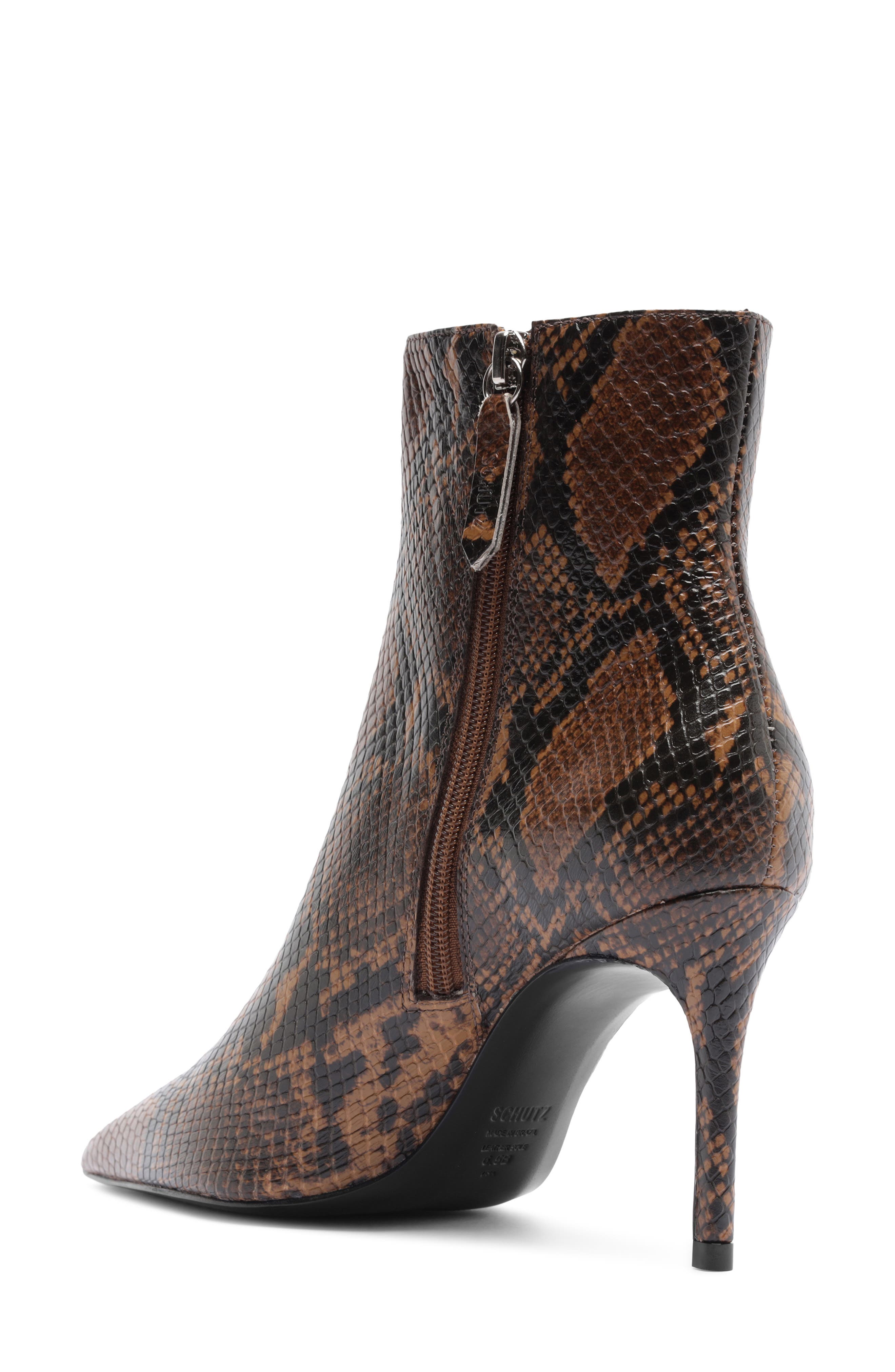 Mikki Mid Pointed Toe Bootie, Alternate, color, BROWN