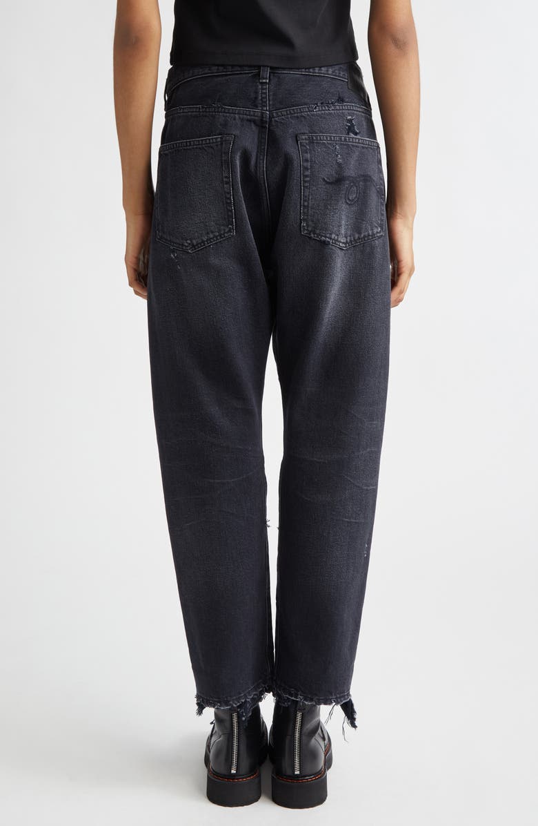 R13 Crossover Ripped Ankle Jeans, Alternate, color, Jake Black